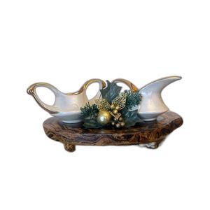 Creamer & Sugar Bowl by Pearl China Company Iridescent 22K Gold Trim Circa 1960